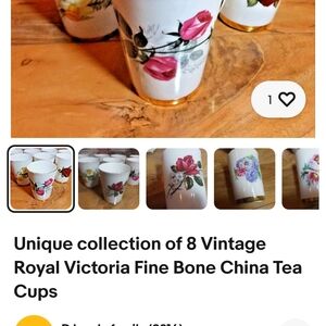 Royal Victoria Floral Bone China Tea Cups